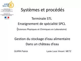 syst mes et proc d s