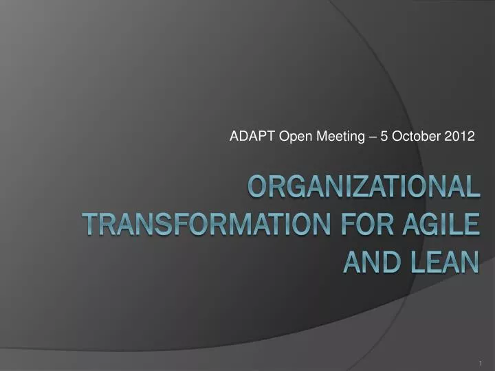 adapt open meeting 5 october 2012