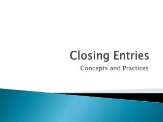 Closing Entries