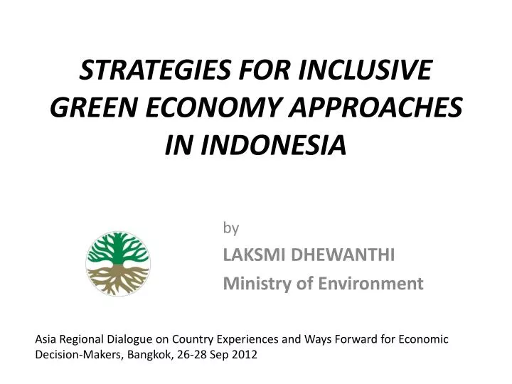 strategies for inclusive green economy approaches in indonesia