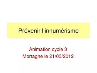 pr venir l innum risme