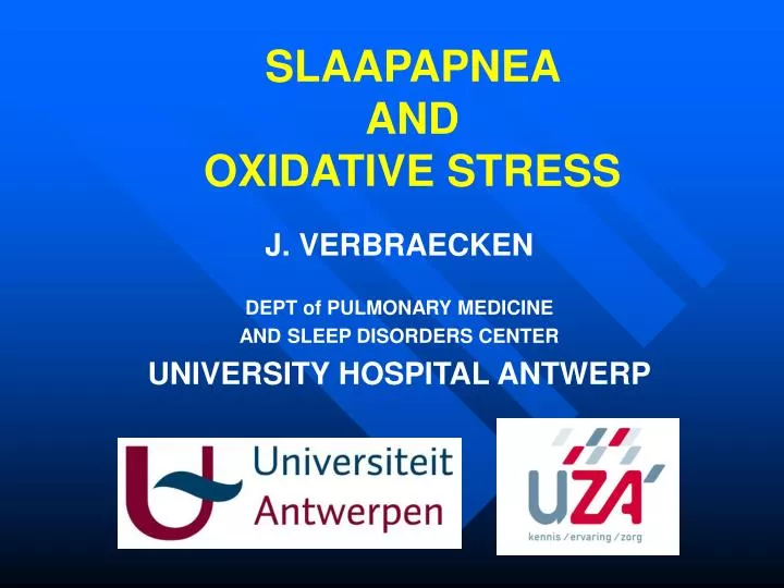 slaapapnea and oxidative stress
