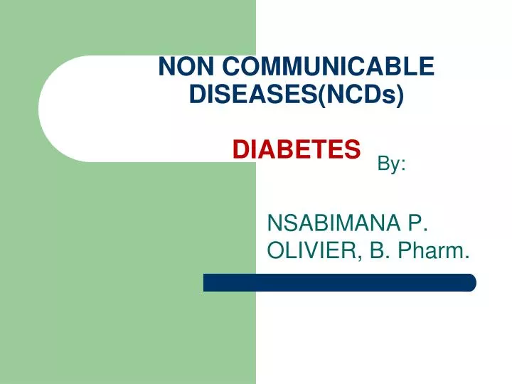 non communicable diseases ncds diabetes