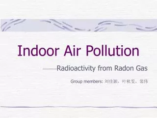 Indoor Air Pollution