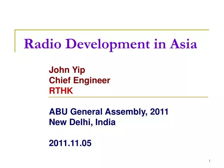 radio development in asia