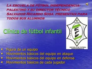 cl nica de f tbol infantil