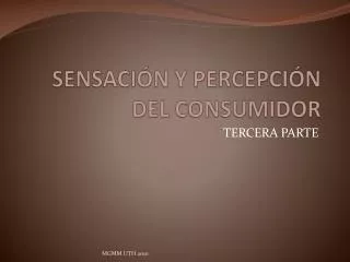 sensaci n y percepci n del consumidor