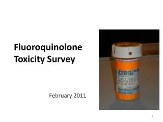 fluoroquinolone toxicity survey