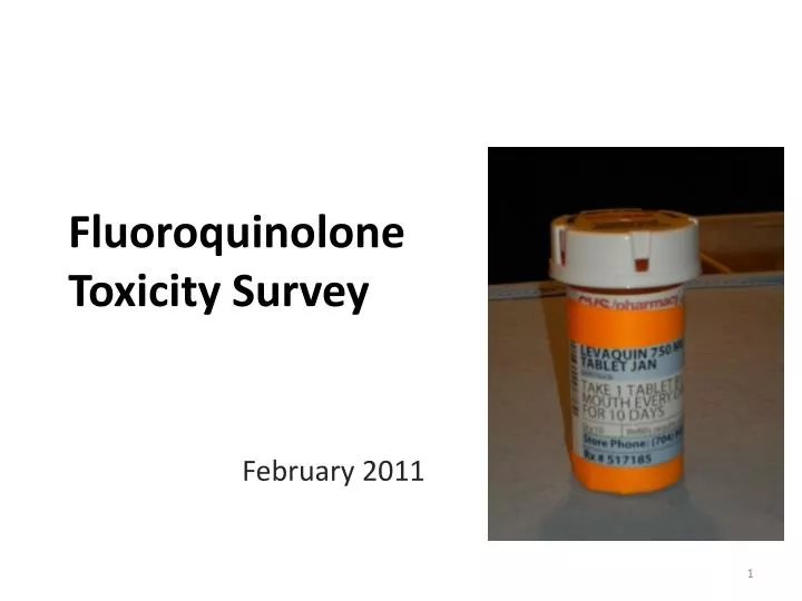 fluoroquinolone toxicity survey