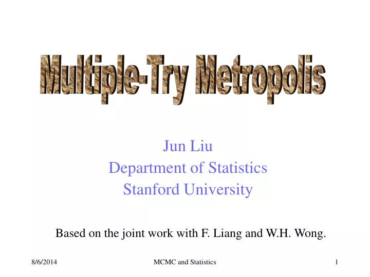 jun liu department of statistics stanford university