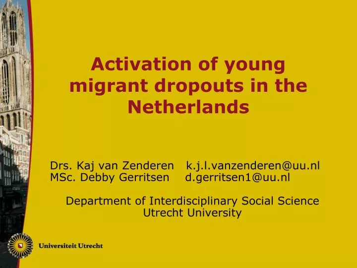 activation of young migrant dropouts in the netherlands