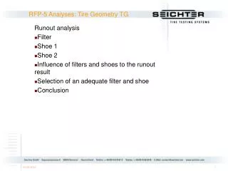 RFP-5 Analyses: Tire Geometry TG
