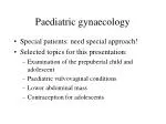 Paediatric gynaecology - slide 1
