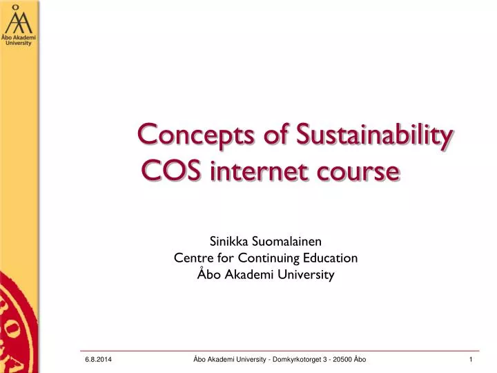 concepts of sustainability cos internet course