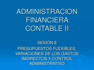 administracion financiera contable ii