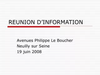 reunion d information