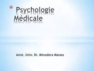psychologie m dicale