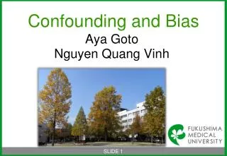 Confounding and Bias