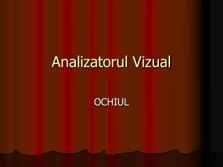 Analizatorul Vizual