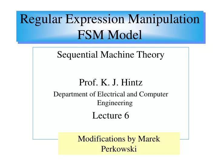 regular expression manipulation fsm model