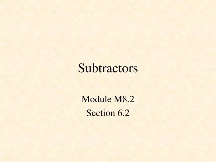 subtractors