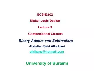 Abdullah Said Alkalbani alklbany@hotmail University of Buraimi