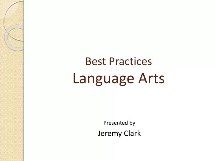 best practices language arts