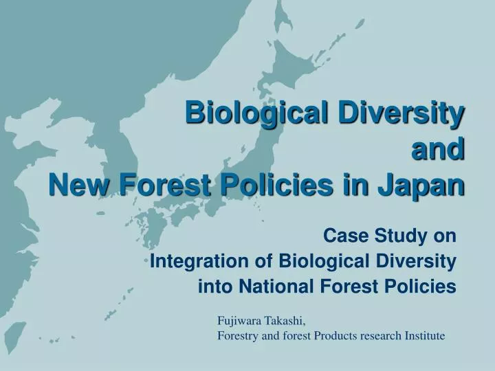 biological diversity and new forest policies in japan