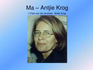 ma antjie krog
