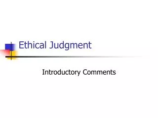 ethical judgment
