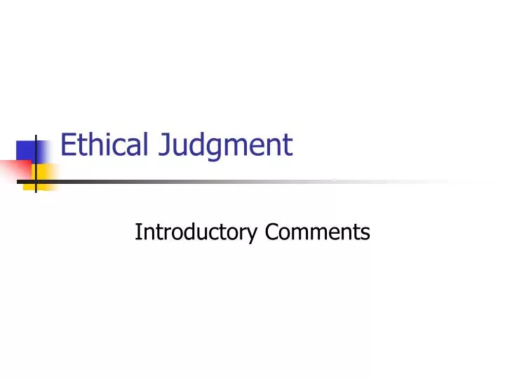 ethical judgment