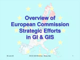 Overview of European Commission Strategic Efforts in GI &amp; GIS