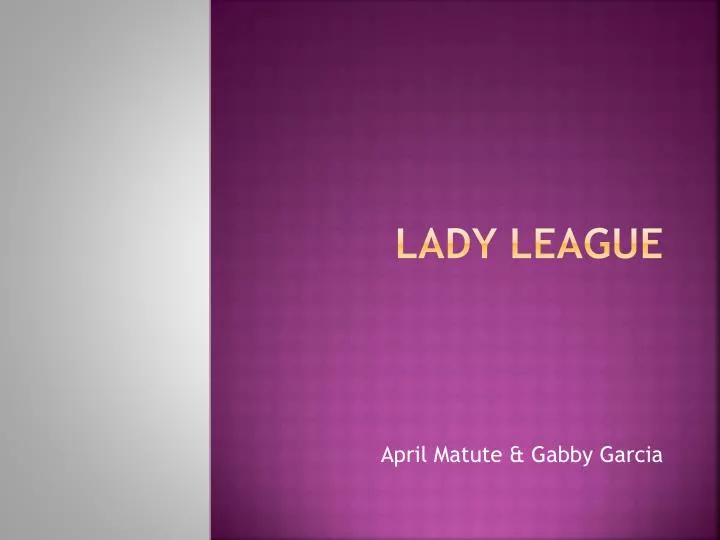 lady league