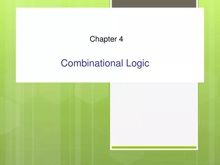 Ppt Combinational Logic Powerpoint Presentation Free Download Id