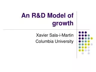 An R&amp;D Model of growth