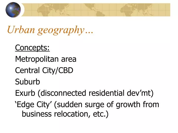 urban geography