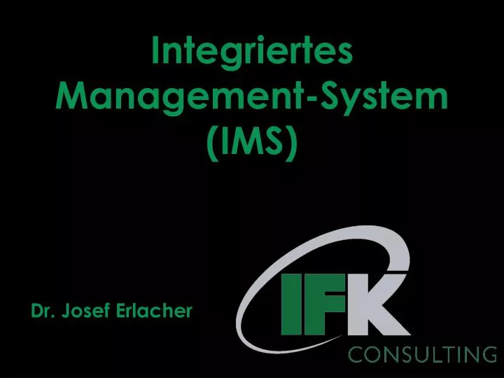 integriertes management system ims