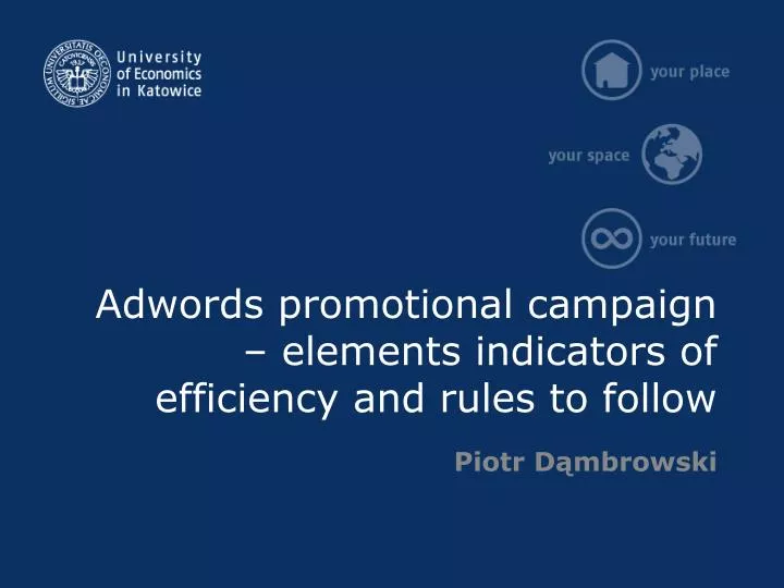 adwords promotional campaign elements indicators of efficiency and rules to follow