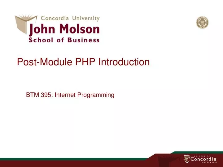 post module php introduction