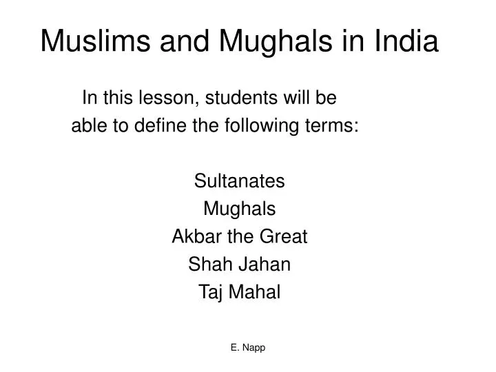 muslims and mughals in india