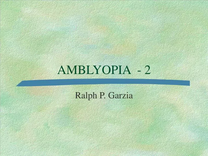 amblyopia 2