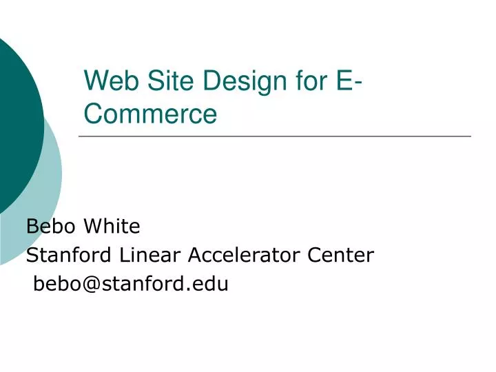 web site design for e commerce