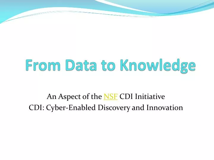from data to knowledge
