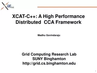 XCAT-C++: A High Performance Distributed CCA Framework