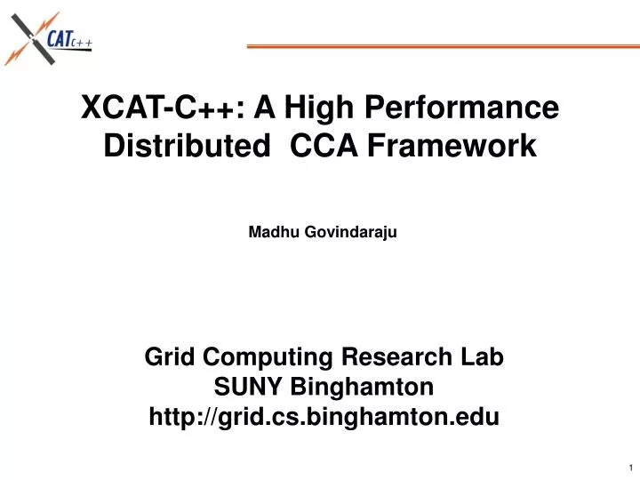 xcat c a high performance distributed cca framework