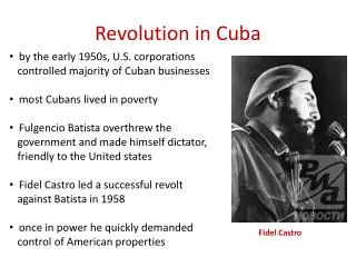 Revolution in Cuba