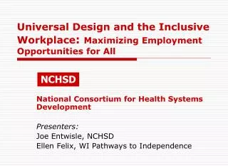 Universal Design and the Inclusive Workplace : Maximizing Employment Opportunities for All