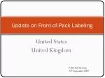Update on Front-of-Pack Labeling - slide 1