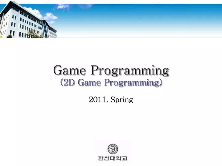 game programming 2d game programming