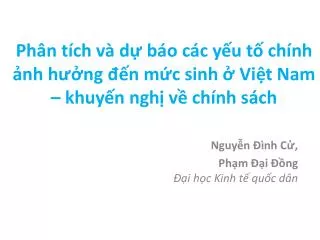 ph n t ch v d b o c c y u t ch nh nh h ng n m c sinh vi t nam khuy n ngh v ch nh s ch